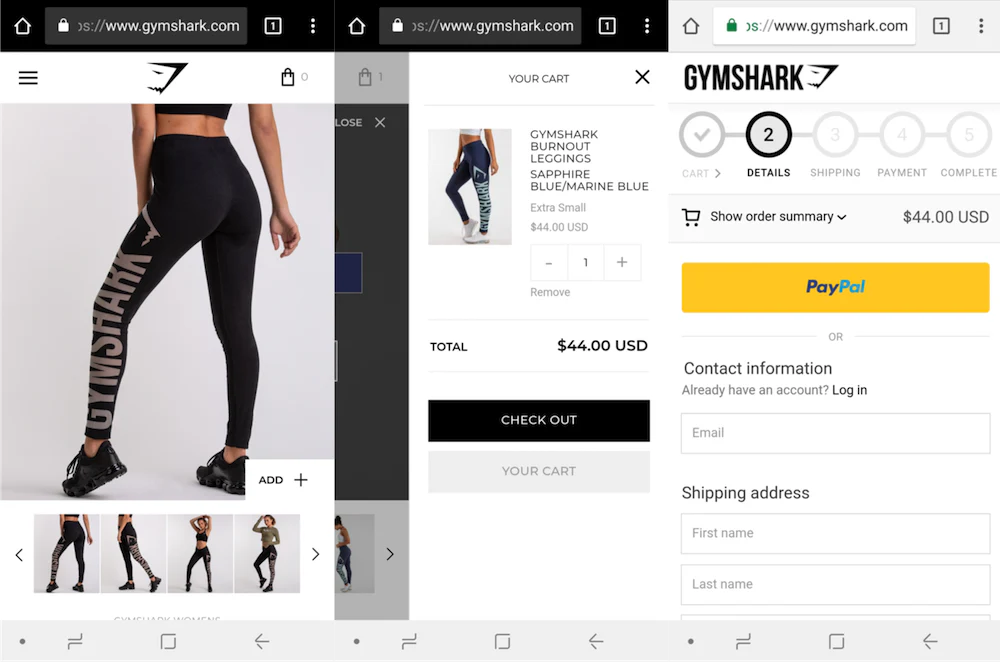 Gymshark Shopify Store